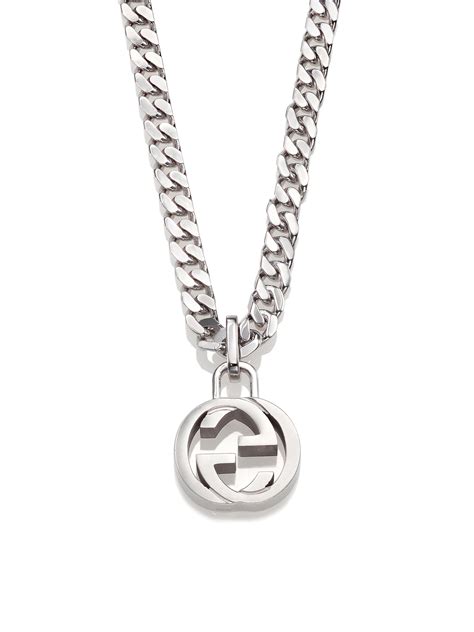 gucci necklace silver men